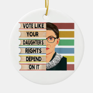 Décoration En Céramique Feministe Ruth Bader Ginsburg RBG Citation Girl Wi