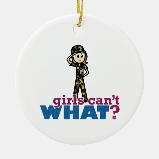 Décoration En Céramique Femme de la Force aérienne (Devant)