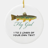 Décoration En Céramique Femme de pêche à la volée (Dos)