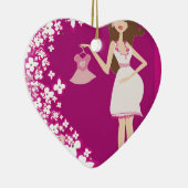 Décoration En Céramique femme enceinte brunette (Droite)