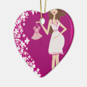 Décoration En Céramique femme enceinte brunette (Gauche)