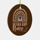 Décoration En Céramique Femme Mère Bébé Infirmière Léopard Arc-en-ciel (Droite)