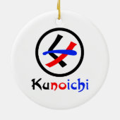 Décoration En Céramique Femme Ninja Kunoichi く ノ 一 (Dos)