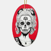 DÉCORATION EN CÉRAMIQUE FEMME SKULLHEAD (Gauche)