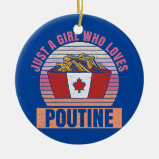 Décoration En Céramique Femmes Juste une fille qui aime poutine Design pou