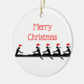 Décoration En Céramique Femmes Santa Hat Rowing Rowers Équipe #4 (Gauche)