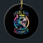 Décoration En Céramique Feral Girl été Opossum Tie Dye Raccoon<br><div class="desc">Feral Girl été Opossum Tie Dye Raccoon</div>
