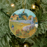 Décoration En Céramique Ferme en Provence | Vincent van Gogh<br><div class="desc">Ferme en Provence (1888) de l'artiste post-impressionniste néerlandais Vincent Van Gogh. L'oeuvre d'origine est une huile sur toile peignant le paysage en jaune doré et bleu aqua. Utilisez les outils de conception pour ajouter du texte personnalisé ou personnaliser l'image.</div>