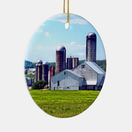 Décoration En Céramique Ferme Pennsylvanie avec Silos (Droite)