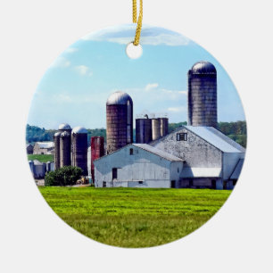 Décoration En Céramique Ferme Pennsylvanie avec Silos