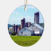 Décoration En Céramique Ferme Pennsylvanie avec Silos (Gauche)