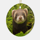 Décoration En Céramique Ferret pour animaux dans l'herbe (Gauche)
