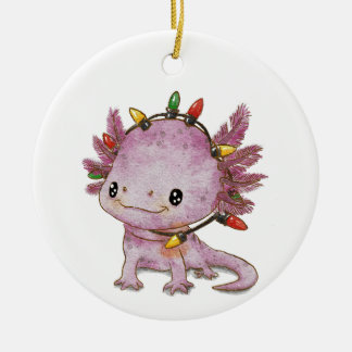 Décoration En Céramique Festive Axolotl