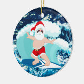 Décoration En Céramique Festive Christmas surfing Père Noël ajouter un sen (Gauche)