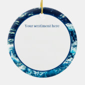 Décoration En Céramique Festive Christmas surfing Père Noël ajouter un sen (Dos)