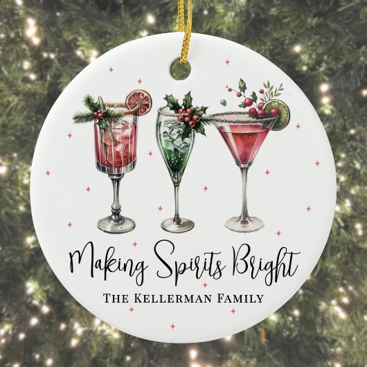 Décoration En Céramique Festive Making Spirits Bright Christmas