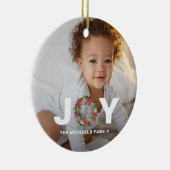 Décoration En Céramique Festive Noël Joyeux avec Wreath Photo (Droite)