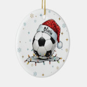 Décoration En Céramique Festive Soccer Ball Holiday Design (Droite)