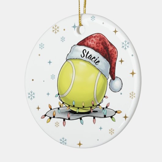 Décoration En Céramique Festive Tennis Ball Holiday Design (Gauche)