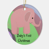 Décoration En Céramique Fête de Noël de l'éléphant rose (Gauche)