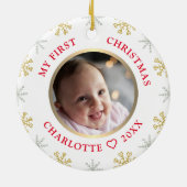 Décoration En Céramique Fête de Noël du bébé (Dos)