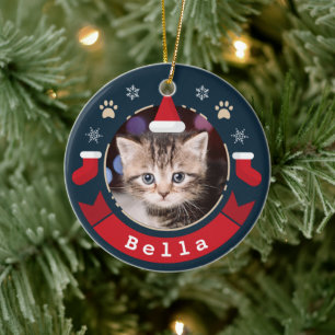 Décoration En Céramique Fête de Noël personnalisée pour animaux de comp