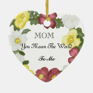 Décoration En Céramique Fête des Mères Fête des Mères Fête des Roses Fille