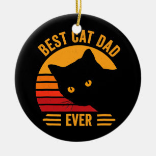 Décoration En Céramique Fête des pères Cadeau Meilleur Chat Papa Jamais Dr
