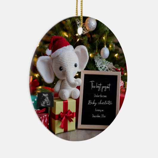 Décoration En Céramique Fête fériée Noël grossesse faire-part (Droite)