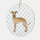 Décoration En Céramique Fête Italien Greyhound Cute Dessin Chien Avec Patr (Gauche)