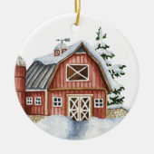 Décoration En Céramique fête Pays grange rustique (Devant)