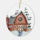 Décoration En Céramique fête Pays grange rustique (Gauche)