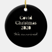 Décoration En Céramique Fêtes de Noël Covid Personnalisées Biodanger (Dos)