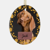 Décoration En Céramique fêtes fleur Noël Custom Chien Photo (Droite)