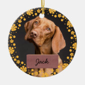 Décoration En Céramique fêtes fleur Noël Custom Chien Photo (Devant)