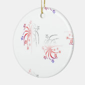 Décoration En Céramique Feu d'artifice dégradé sur blanc (Gauche)