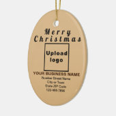 Décoration En Céramique Feu de Noël d'affaires Brown Oval (Gauche)