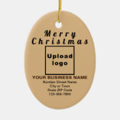 Décoration En Céramique Feu de Noël d'affaires Brown Oval (Devant)