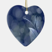 Décoration En Céramique Feuille de Blue Bokeh (Droite)