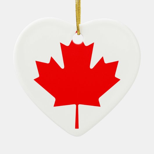 Décoration En Céramique Feuille d'érable du Canada (Devant)