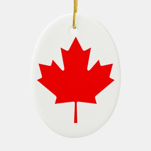 Décoration En Céramique Feuille d'érable du Canada (Devant)