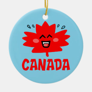 Décoration En Céramique Feuille d'érable du Canada