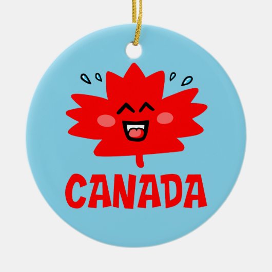 Décoration En Céramique Feuille d'érable du Canada (Devant)