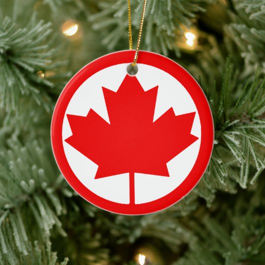 Décoration En Céramique Feuille d'érable du Canada (Arbre)