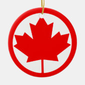 Décoration En Céramique Feuille d'érable du Canada (Devant)