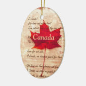 Décoration En Céramique Feuille d'érable rouge - Canada (Gauche)