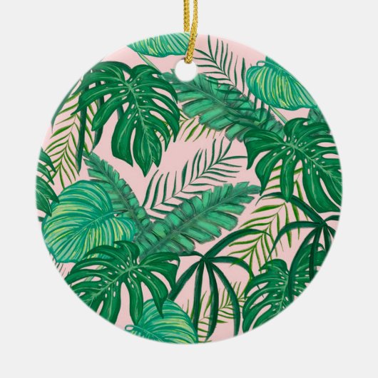 Décoration En Céramique Feuille tropical (Devant)