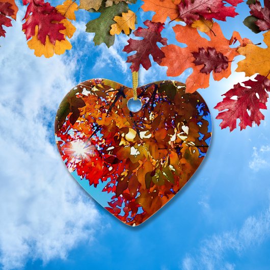 Décoration En Céramique Feuilles d'automne