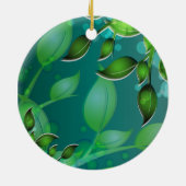 Décoration En Céramique Feuilles de jardin frais (Dos)