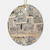 Décoration En Céramique Feuilles de publicité de journaux anciens Découpag (Gauche)